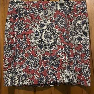 Loft Paisley Skirt